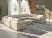 Meridian Furniture - Beckham 152" Beige Linen Textured Fabric Upholstered 8pc. Sectional - 681Beige-Sec8A - GreatFurnitureDeal