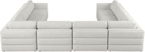 Meridian Furniture - Beckham 152" Beige Linen Textured Fabric Upholstered 8pc. Sectional - 681Beige-Sec8A - GreatFurnitureDeal