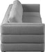 Meridian Furniture - Beckham 114" Grey Linen Textured Fabric Upholstered 3pc. Sofa - 681Grey-S114A - GreatFurnitureDeal
