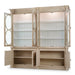 Bramble - Fiona 2 Piece Display Cabinet w/ Glass Shelves and LED Lights - BR-68209 - GreatFurnitureDeal