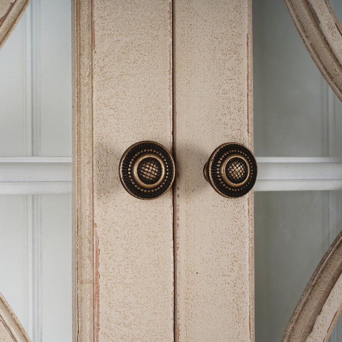 Bramble - Fiona 2 Piece Display Cabinet w/ Glass Shelves and LED Lights - BR-68209 - GreatFurnitureDeal