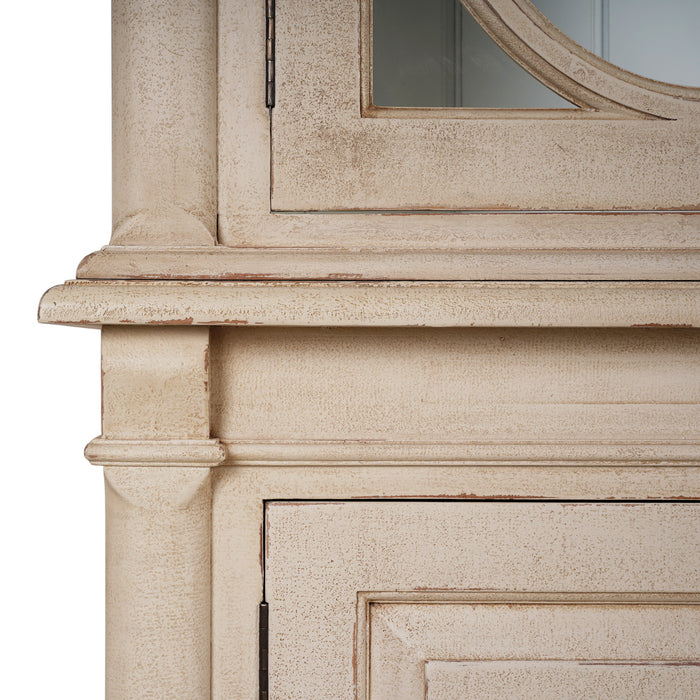 Bramble - Fiona 2 Piece Display Cabinet w/ Glass Shelves and LED Lights - BR-68209 - GreatFurnitureDeal