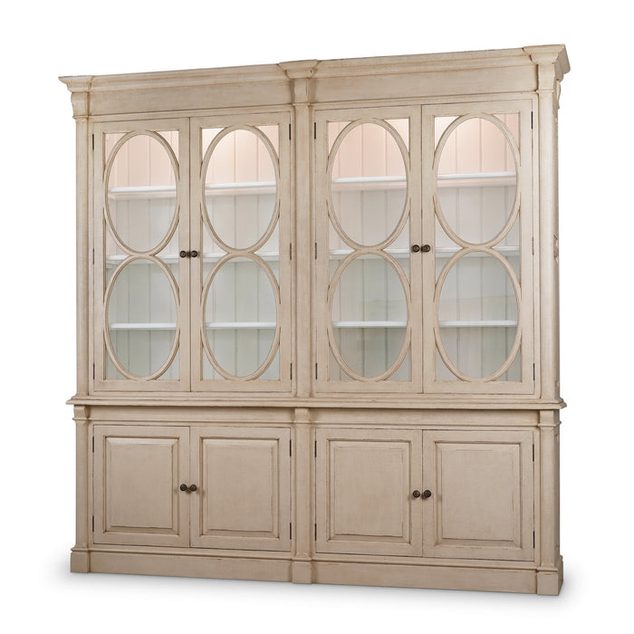 Bramble - Fiona 2 Piece Display Cabinet w/ Glass Shelves and LED Lights - BR-68209 - GreatFurnitureDeal