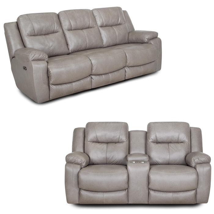 Franklin Furniture - 682 Culver 2 Piece Power Reclining Sofa Set in Rogue Sterling - 68247-68235-STERLING