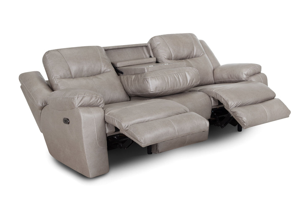 Franklin Furniture - 682 Culver Power Reclining Console Loveseat w/ Power Headrest, Storage, Cupholders & USB in Rogue Sterling - 68235-STERLING