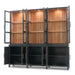 Bramble - Madrone 12 Door Display Cabinet w/ Glass Shelves and LED Lights - BR-68282 - GreatFurnitureDeal