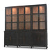 Bramble - Madrone 12 Door Display Cabinet w/ Glass Shelves and LED Lights - BR-68282 - GreatFurnitureDeal