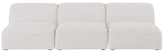 Meridian Furniture - Miramar 99" Cream Linen Textured Fabric Upholstered 3pc. Armless Sofa - 683Cream-S99 - GreatFurnitureDeal