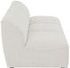 Meridian Furniture - Miramar 99" Cream Linen Textured Fabric Upholstered 3pc. Armless Sofa - 683Cream-S99 - GreatFurnitureDeal