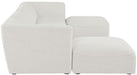 Meridian Furniture - Miramar 142" Cream Linen Textured Fabric Upholstered 6pc. Sectional - 683Cream-Sec6A - GreatFurnitureDeal