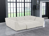 Meridian Furniture - Miramar 109" Cream Linen Textured Fabric Upholstered 6pc. Sectional - 683Cream-Sec6C - GreatFurnitureDeal
