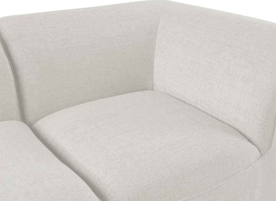 Meridian Furniture - Miramar 109" Cream Linen Textured Fabric Upholstered 6pc. Sectional - 683Cream-Sec6C - GreatFurnitureDeal