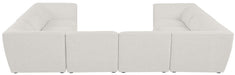 Meridian Furniture - Miramar 142" Cream Linen Textured Fabric Upholstered 8pc. Sectional - 683Cream-Sec8A - GreatFurnitureDeal