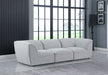 Meridian Furniture - Miramar 109" Grey Linen Textured Fabric Upholstered 3pc. Sofa - 683Grey-S109 - GreatFurnitureDeal