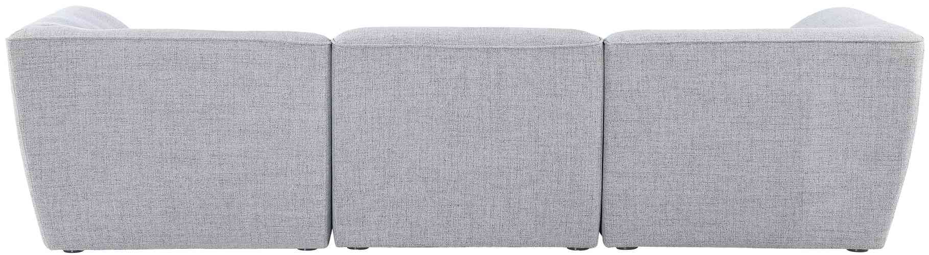 Meridian Furniture - Miramar 109" Grey Linen Textured Fabric Upholstered 3pc. Sofa - 683Grey-S109 - GreatFurnitureDeal