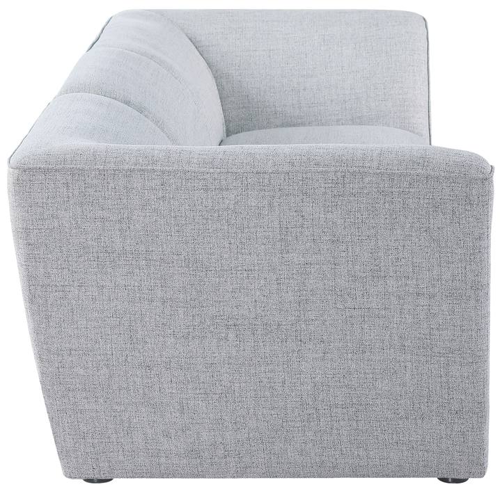Meridian Furniture - Miramar 109" Grey Linen Textured Fabric Upholstered 3pc. Sofa - 683Grey-S109 - GreatFurnitureDeal