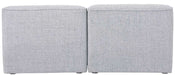 Meridian Furniture - Miramar 66" Grey Linen Textured Fabric Upholstered 2pc. Armless Loveseat - 683Grey-S66 - GreatFurnitureDeal