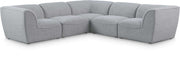 Meridian Furniture - Miramar 109" Grey Linen Textured Fabric Upholstered 5pc. Sectional - 683Grey-Sec5C - GreatFurnitureDeal