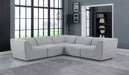 Meridian Furniture - Miramar 109" Grey Linen Textured Fabric Upholstered 5pc. Sectional - 683Grey-Sec5C - GreatFurnitureDeal