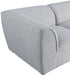 Meridian Furniture - Miramar 109" Grey Linen Textured Fabric Upholstered 5pc. Sectional - 683Grey-Sec5C - GreatFurnitureDeal