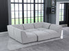 Meridian Furniture - Miramar 109" Grey Linen Textured Fabric Upholstered 6pc. Sectional - 683Grey-Sec6C - GreatFurnitureDeal