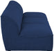 Meridian Furniture - Miramar 99" Navy Linen Textured Fabric Upholstered 3pc. Armless Sofa - 683Navy-S99 - GreatFurnitureDeal