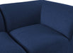 Meridian Furniture - Miramar 104" Navy Linen Textured Fabric Upholstered 5pc. Sectional - 683Navy-Sec5B - GreatFurnitureDeal