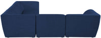 Meridian Furniture - Miramar 109" Navy Linen Textured Fabric Upholstered 5pc. Sectional - 683Navy-Sec5C - GreatFurnitureDeal