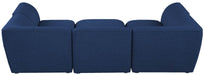 Meridian Furniture - Miramar 109" Navy Linen Textured Fabric Upholstered 6pc. Sectional - 683Navy-Sec6C - GreatFurnitureDeal