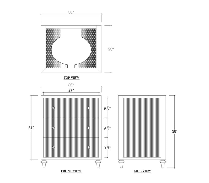 Bramble - Kraton Single Vanity w/o Sink & Marble Top - BR-68410 - GreatFurnitureDeal