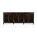 Bramble - Madrone 6 Door Sideboard w/ Glass Shelves w/ 3 LED - BR-68491 - GreatFurnitureDeal