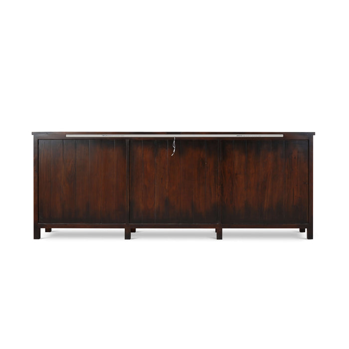 Bramble - Madrone 6 Door Sideboard w/ Glass Shelves w/ 3 LED - BR-68491 - GreatFurnitureDeal
