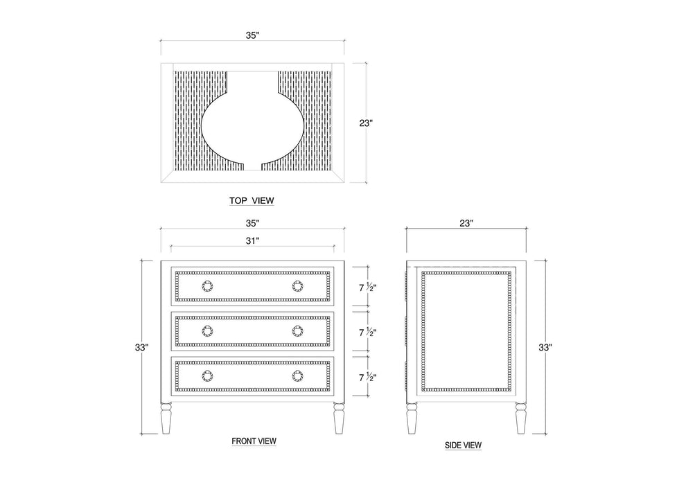 Bramble - Cholet Single Vanity w/o Sink & Marble top - BR-68592 - GreatFurnitureDeal