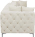 Meridian Furniture - Tremblay 139" Cream Velvet Upholstered 4pc. Sofa - 686Cream-S138 - GreatFurnitureDeal