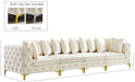 Meridian Furniture - Tremblay 139" Cream Velvet Upholstered 4pc. Sofa - 686Cream-S138 - GreatFurnitureDeal