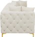 Meridian Furniture - Tremblay 139" Cream Velvet Upholstered 4pc. Sofa - 686Cream-S138 - GreatFurnitureDeal