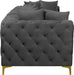 Meridian Furniture - Tremblay 109" Grey Velvet Upholstered 3pc. Sofa - 686Grey-S108 - GreatFurnitureDeal