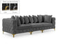 Meridian Furniture - Tremblay 109" Grey Velvet Upholstered 3pc. Sofa - 686Grey-S108 - GreatFurnitureDeal
