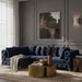 Meridian Furniture - Tremblay 109" Navy Velvet Upholstered 4pc. Sectional - 686Navy-Sec4A - GreatFurnitureDeal