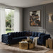 Meridian Furniture - Tremblay 109" Navy Velvet Upholstered 5pc. Sectional - 686Navy-Sec5C - GreatFurnitureDeal