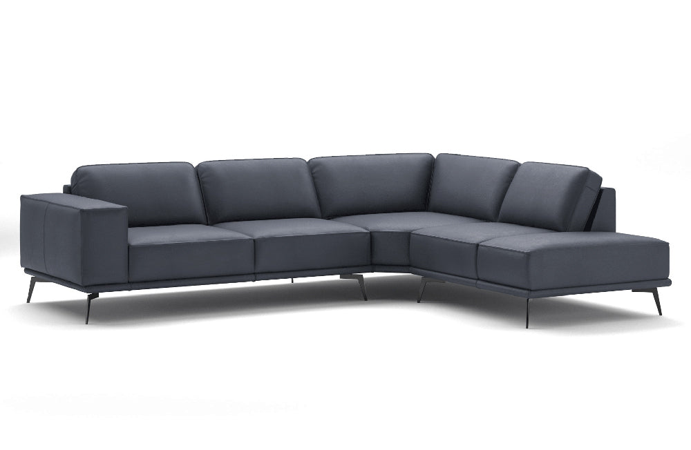 ESF Furniture - Manhattan Dark Grey Left Sectional - MANHATTANGREY