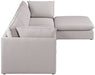 Meridian Furniture - Mackenzie 120" Beige Linen Textured Fabric Upholstered 4pc. Sectional - 688Beige-Sec4A - GreatFurnitureDeal