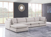 Meridian Furniture - Mackenzie 160" Beige Linen Textured Fabric Upholstered 5pc. Sectional - 688Beige-Sec5B - GreatFurnitureDeal