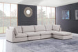 Meridian Furniture - Mackenzie 160" Beige Linen Textured Fabric Upholstered 5pc. Sectional - 688Beige-Sec5B - GreatFurnitureDeal