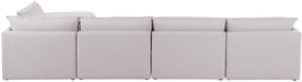 Meridian Furniture - Mackenzie 160" Beige Linen Textured Fabric Upholstered 5pc. Sectional - 688Beige-Sec5B - GreatFurnitureDeal