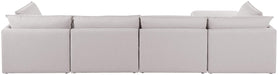 Meridian Furniture - Mackenzie 160" Beige Linen Textured Fabric Upholstered 5pc. Sectional - 688Beige-Sec5B - GreatFurnitureDeal