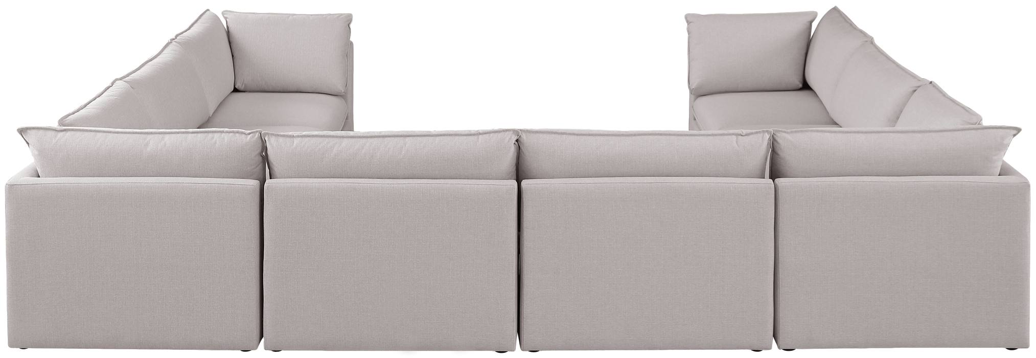 Meridian Furniture - Mackenzie 160" Beige Linen Textured Fabric Upholstered 8pc. Sectional - 688Beige-Sec8A - GreatFurnitureDeal