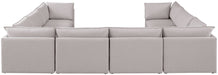 Meridian Furniture - Mackenzie 160" Beige Linen Textured Fabric Upholstered 8pc. Sectional - 688Beige-Sec8A - GreatFurnitureDeal