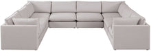 Meridian Furniture - Mackenzie 160" Beige Linen Textured Fabric Upholstered 8pc. Sectional - 688Beige-Sec8A - GreatFurnitureDeal