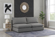 Meridian Furniture - Mackenzie 80" Grey Linen Textured Fabric Upholstered 2pc. Armless Sofa - 688Grey-S80A - GreatFurnitureDeal